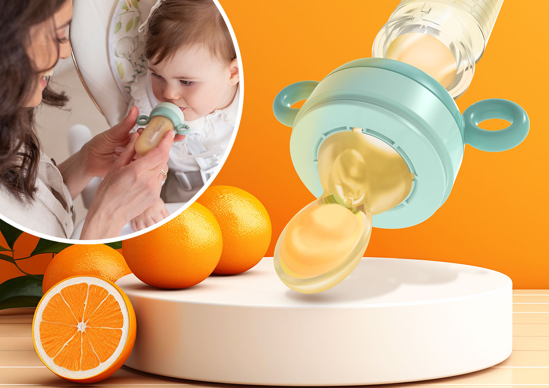 dziecko karmione za pomocą Neno Gusto